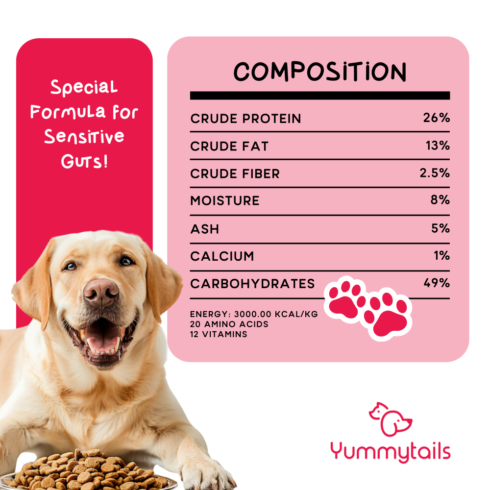 Yummytails Chicken and Fish Premium Adult Medium and Large Dog Dry Food image 6