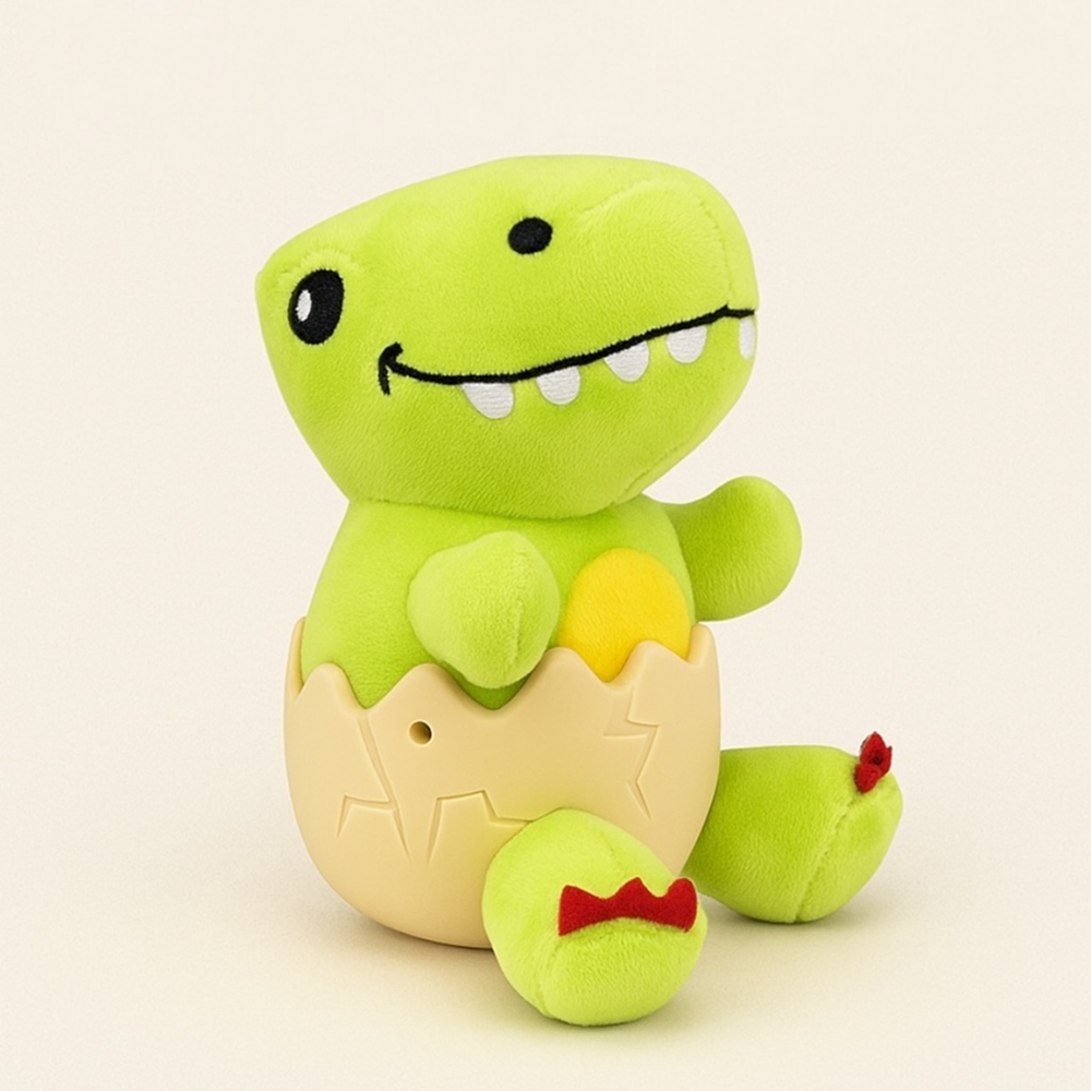 Talking Dog Club Dino in a Shell Plush Toy for Dogs (Green) image 1