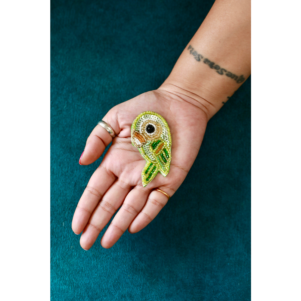 Furry Tales Mithu Parrot Handcrafted Brooch image 2