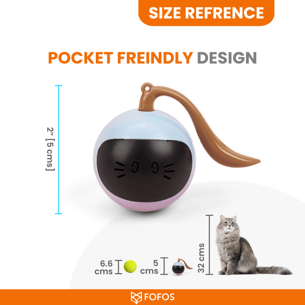 Barkbutler x Fofos Magic Ball Tumbler Smart Toy for Cats (White) image 2