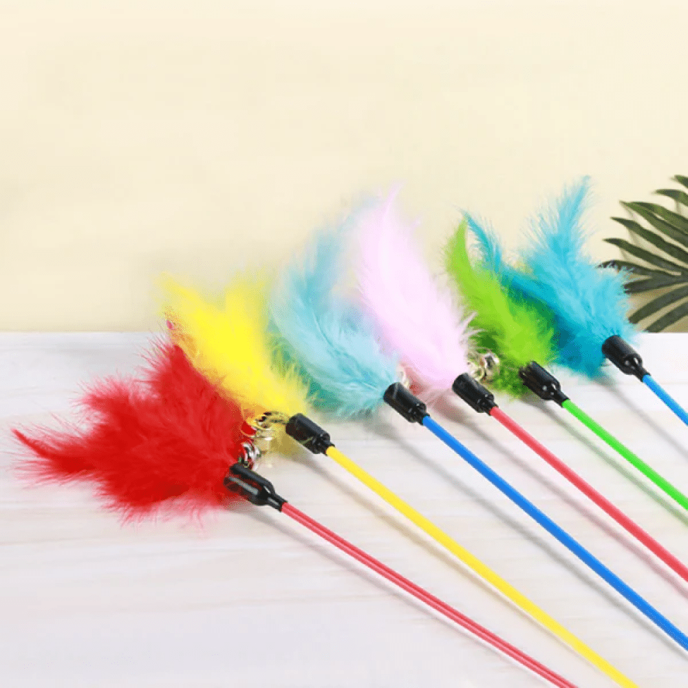 Emily Pets interactive Feather Toy for Cats (Yellow) image 7