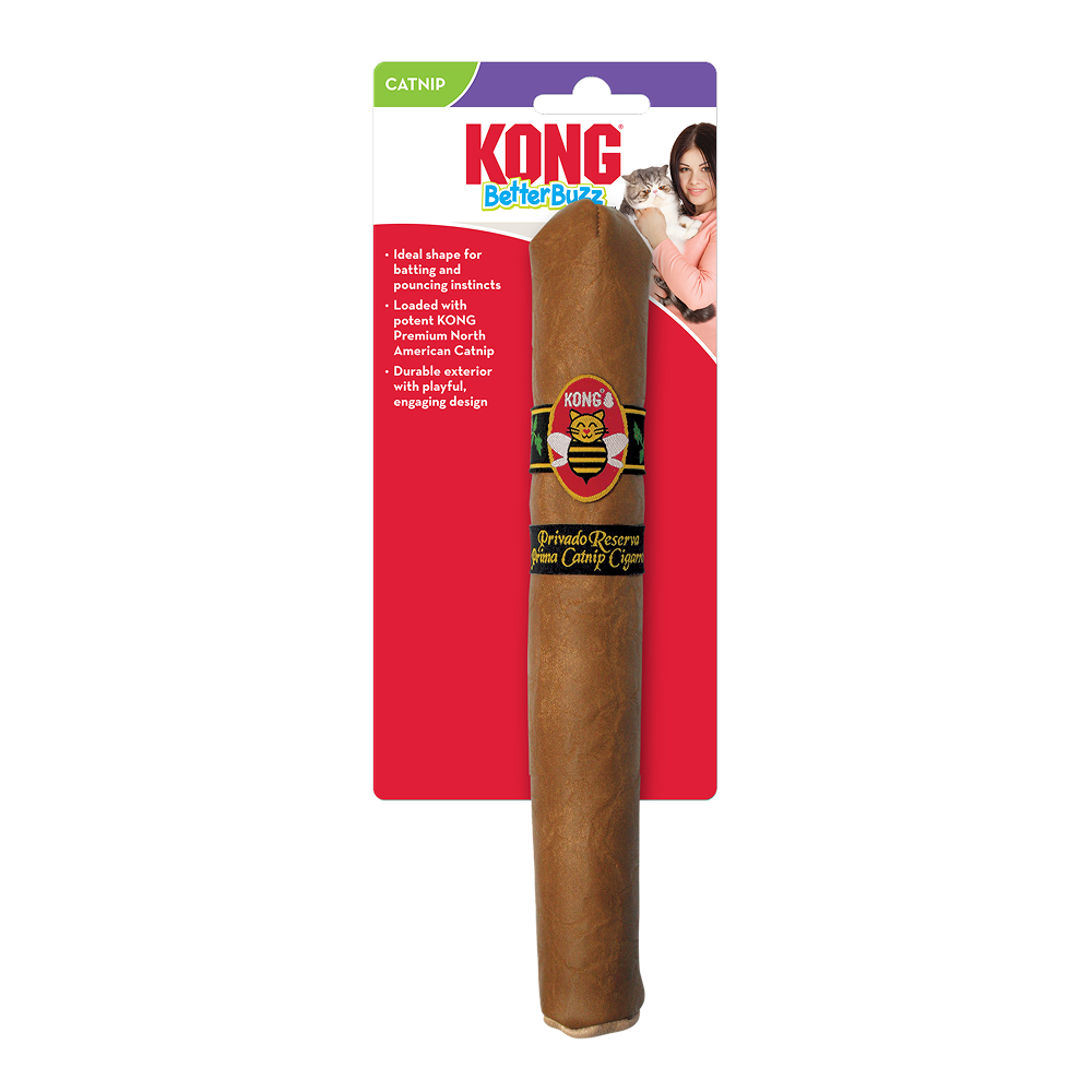 Kong Better Buzz Cigar Toy for Cats (Brown) image 2