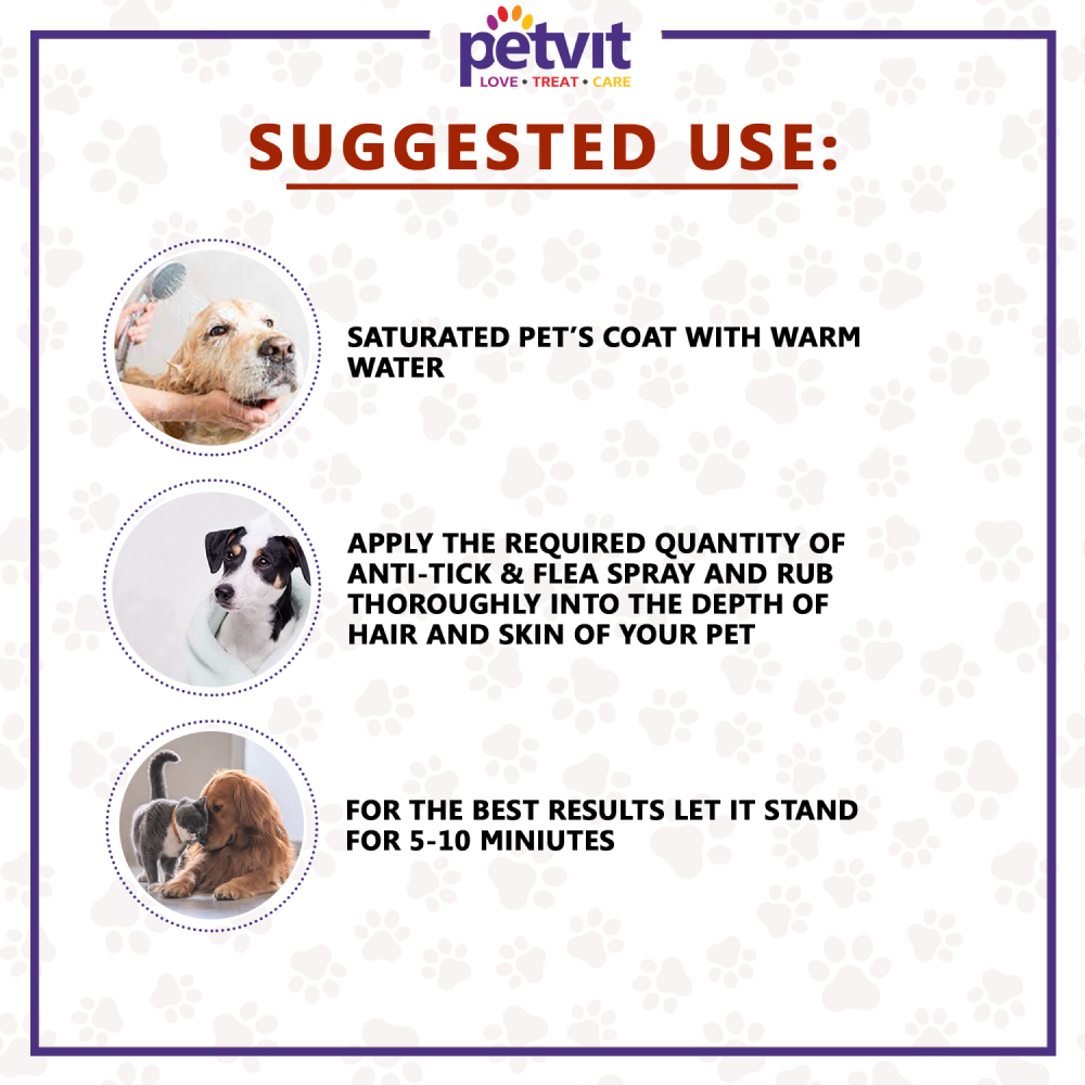 Petvit Anti Tick & Flea Spray for Dogs and Cats image 5