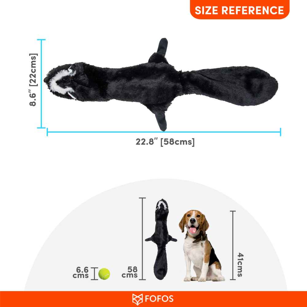 Barkbutler x Fofos Skinneez Skunk Toy for Dogs image 3