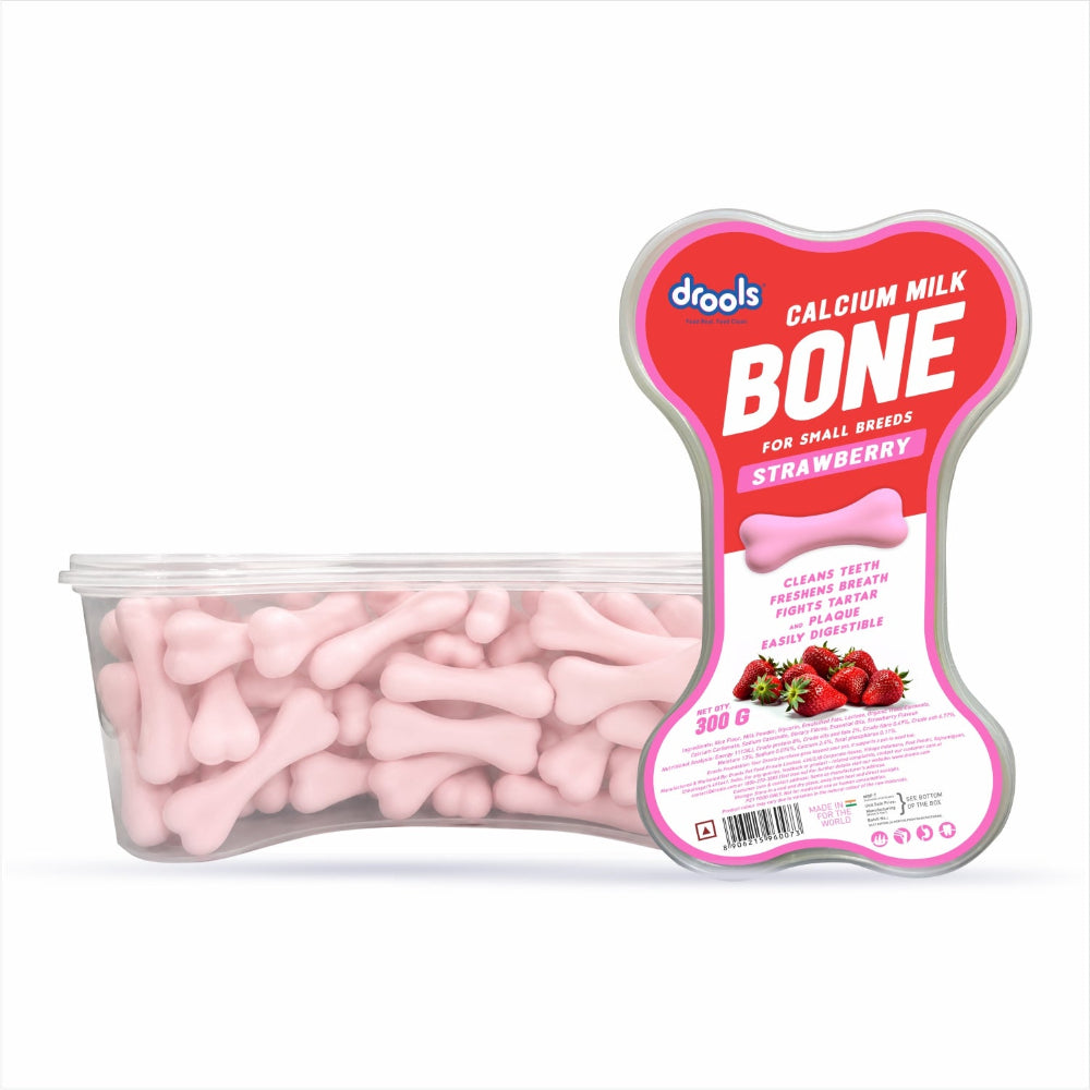 Drools Strawberry Flavour Calcium Milk Bone Treats for Dogs image 3