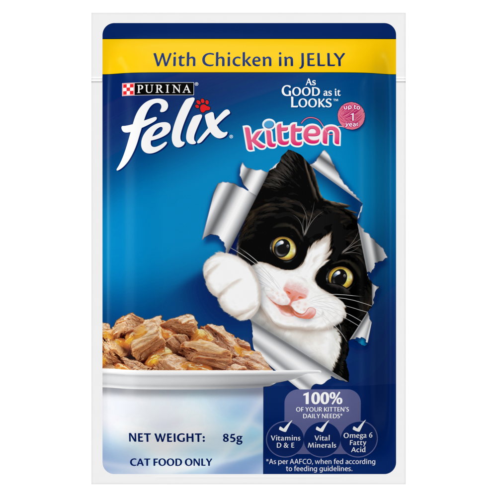 Purina Felix with Chicken in Jelly Complete and Balanced Kitten Cat Wet Food image 7