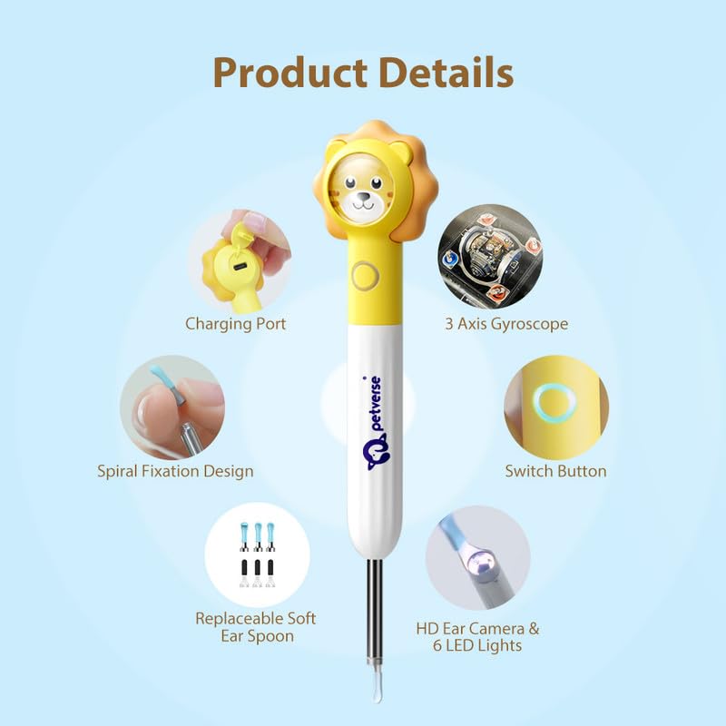 Petverse Smart Visual Pet Ear Cleaner with Camera for Dogs & Cats image 2