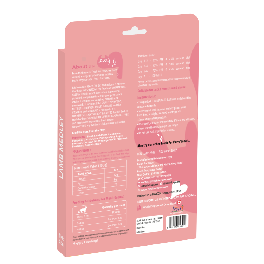 Fresh For Purrs Lamb Medley Wet Food for Cats image 3