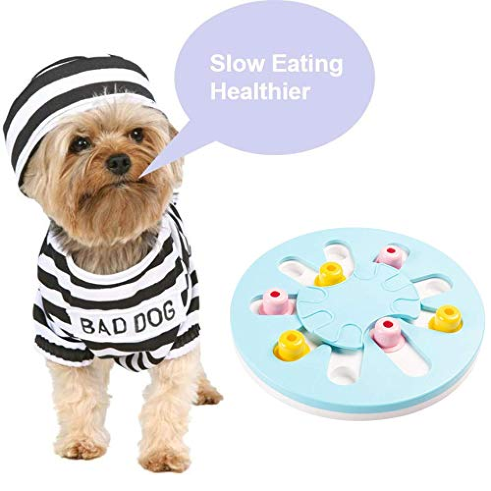 Pet Vogue Slow Feeder Puzzle Toy with Dispenser for Dogs and Cats (Blue) image 3