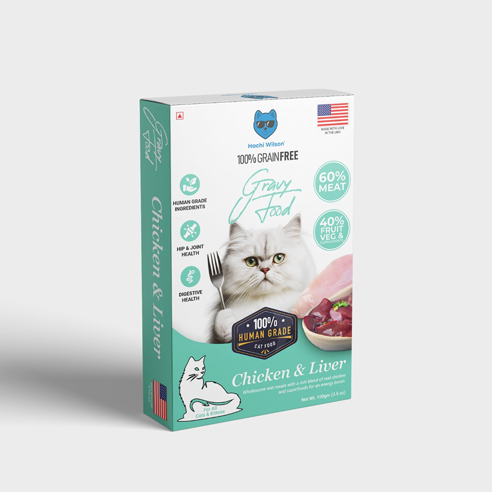 Hachi Wilson Premium Chicken and Liver Gravy Cat Wet Food image 1