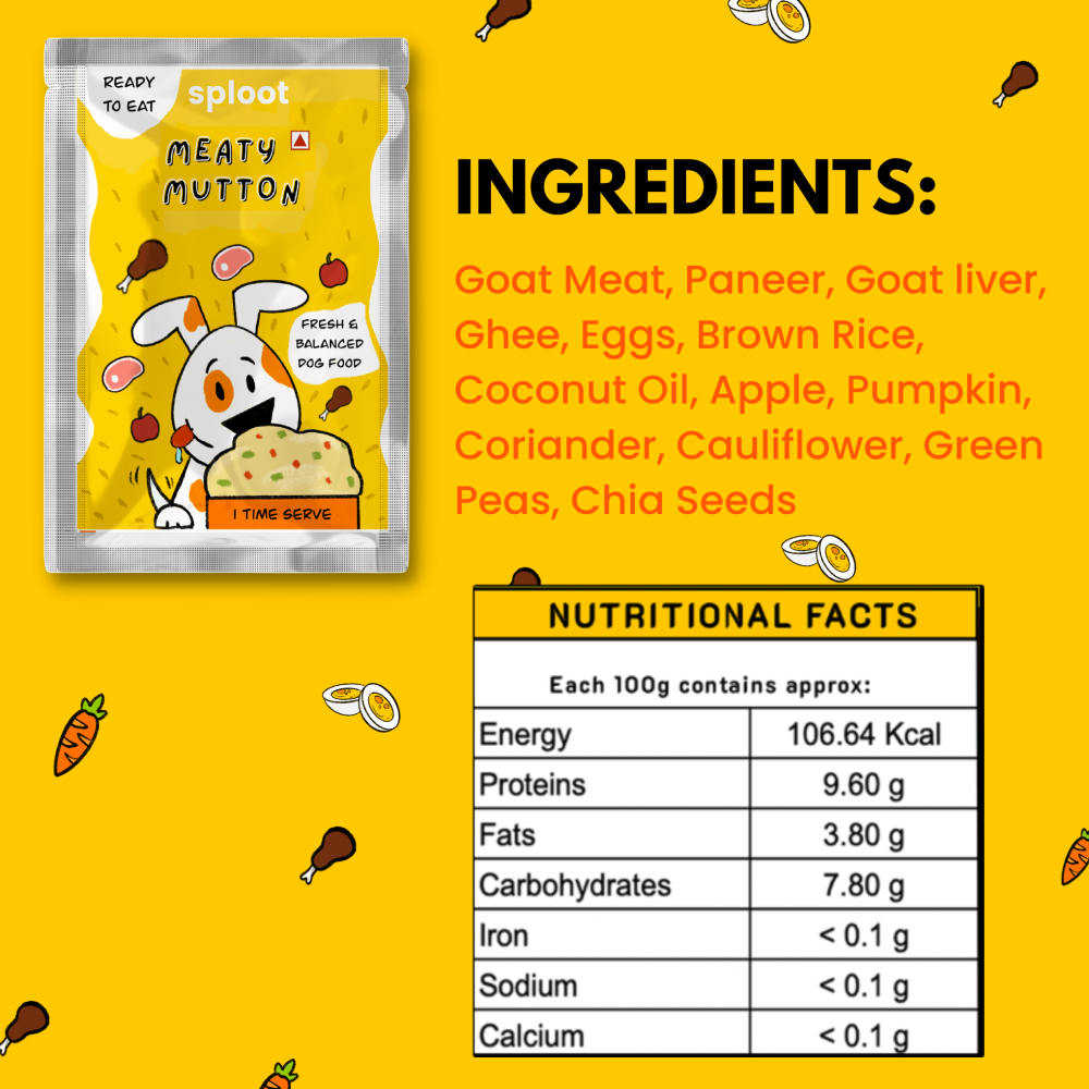 Sploot Meals Meaty Mutton and Brown Rice Dog Wet Food image 3