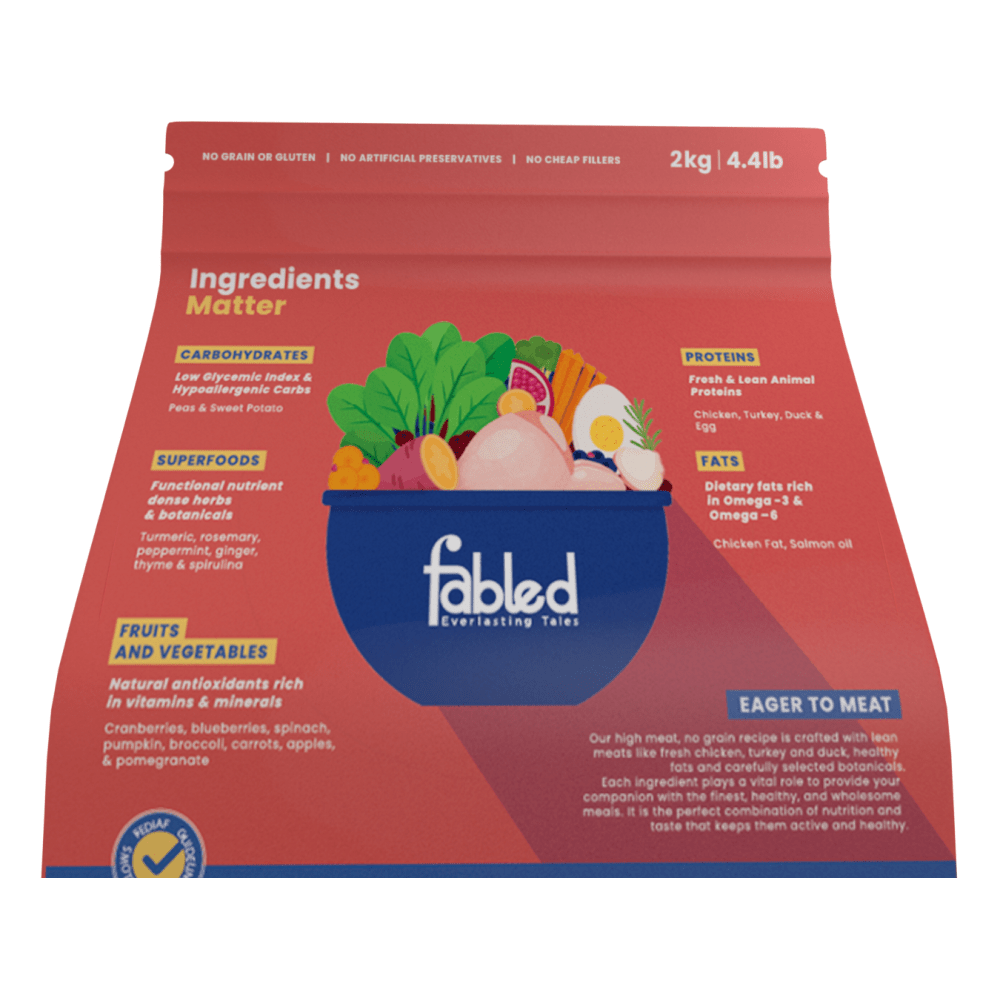 Fabled Eager to Meat Fresh Chicken Turkey and Duck Adult Dog Dry Food image 8