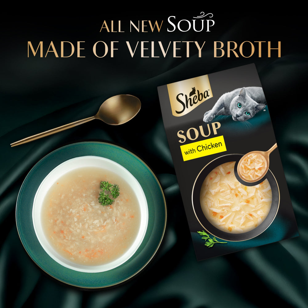 Sheba Soup with Chicken Adult Cat Wet Food image 4