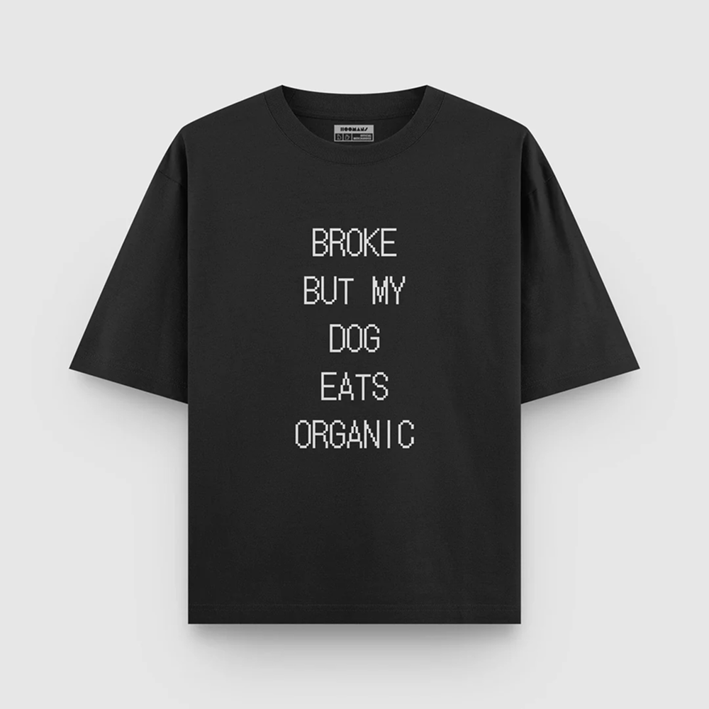 Hoomans Dog Eats Organic T Shirt for Men and Women (Black)
