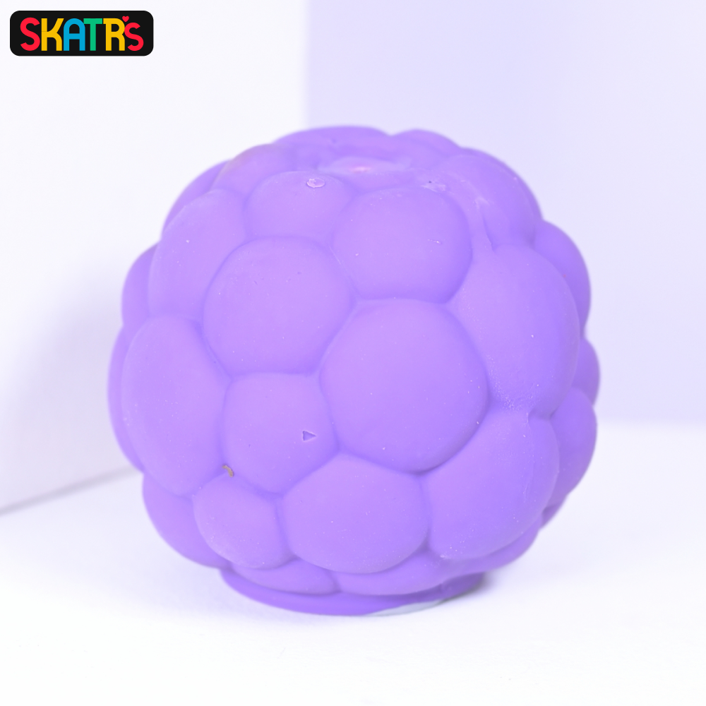Skatrs Latex Squeaky Grape Toy for Dogs and Cats (Purple) image 3
