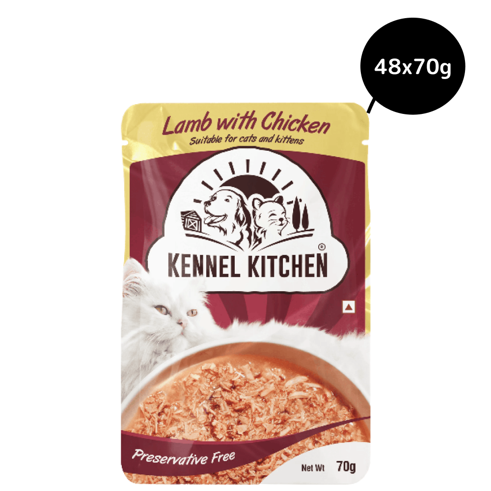 Kennel Kitchen Lamb with Chicken Shreds in Gravy Kitten and Adult Cat Wet Food (All Life Stage) image 6