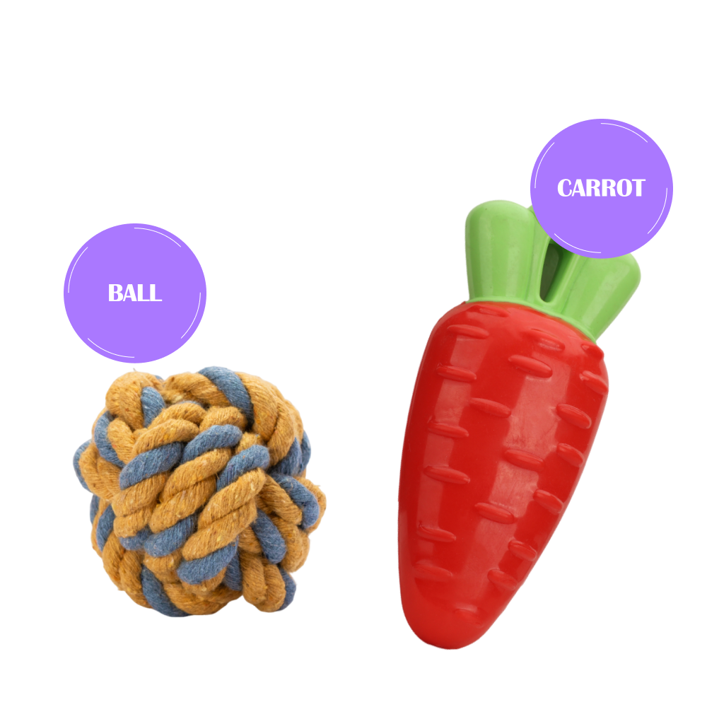 Skatrs Rubber Squeaky Carrot Chew Toy for Dogs (Red) | For Heavy Chewers | Small & Medium Dogs image 5