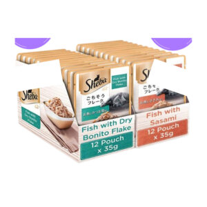 Sheba Fish with Sasami & Fish with Dry Bonito Flake Cat Wet Food Combo