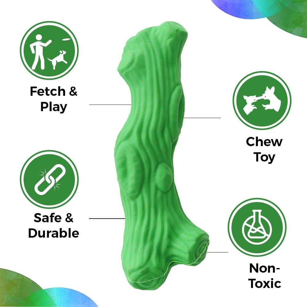 Goofy Tails Tree Trunk Chew Toys for Dogs (Green) image 4