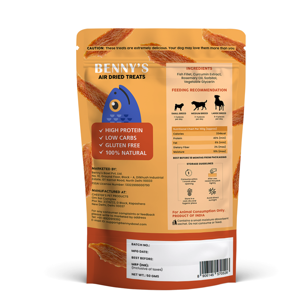 Bennys Bowl Fish and Herbs Jerky Dog Treats image 2