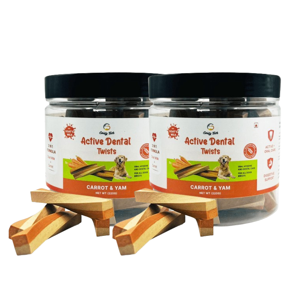 Goofy Tails Carrot and Yam Active Dental Twists Dog Treats image 7
