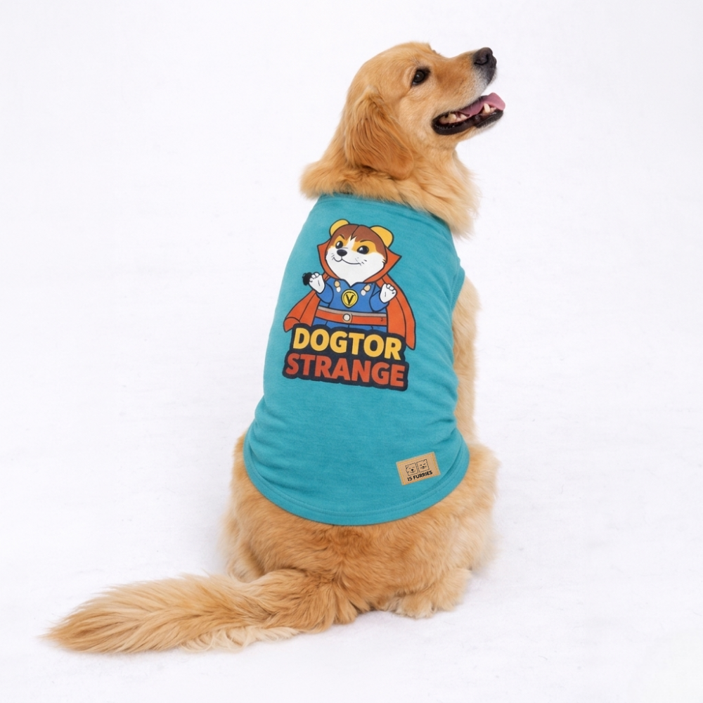 15 Furries Dogtor Strange Sleeveless T shirts for Dogs (Blue) image 3