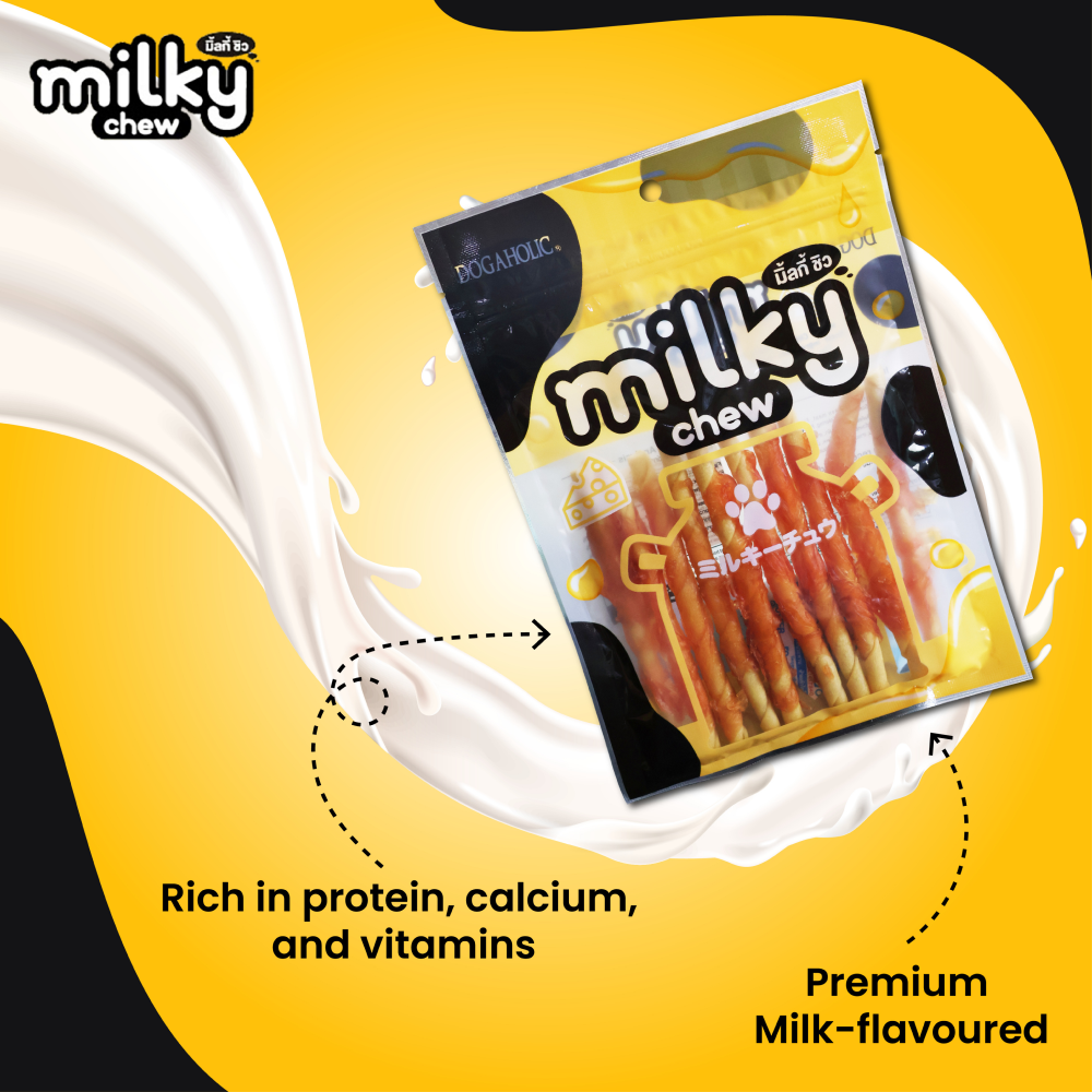 Dogaholic Milky Chew Cheese Chicken Stick Style Dog Treats image 4