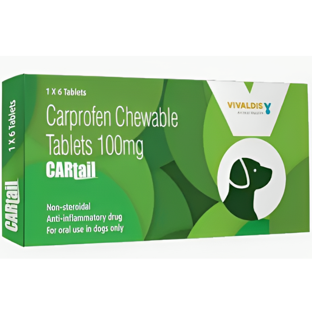 Vivaldis Cartail 100mg (Carprofen) Tablet for Dogs (pack of 6 tablets) image 2