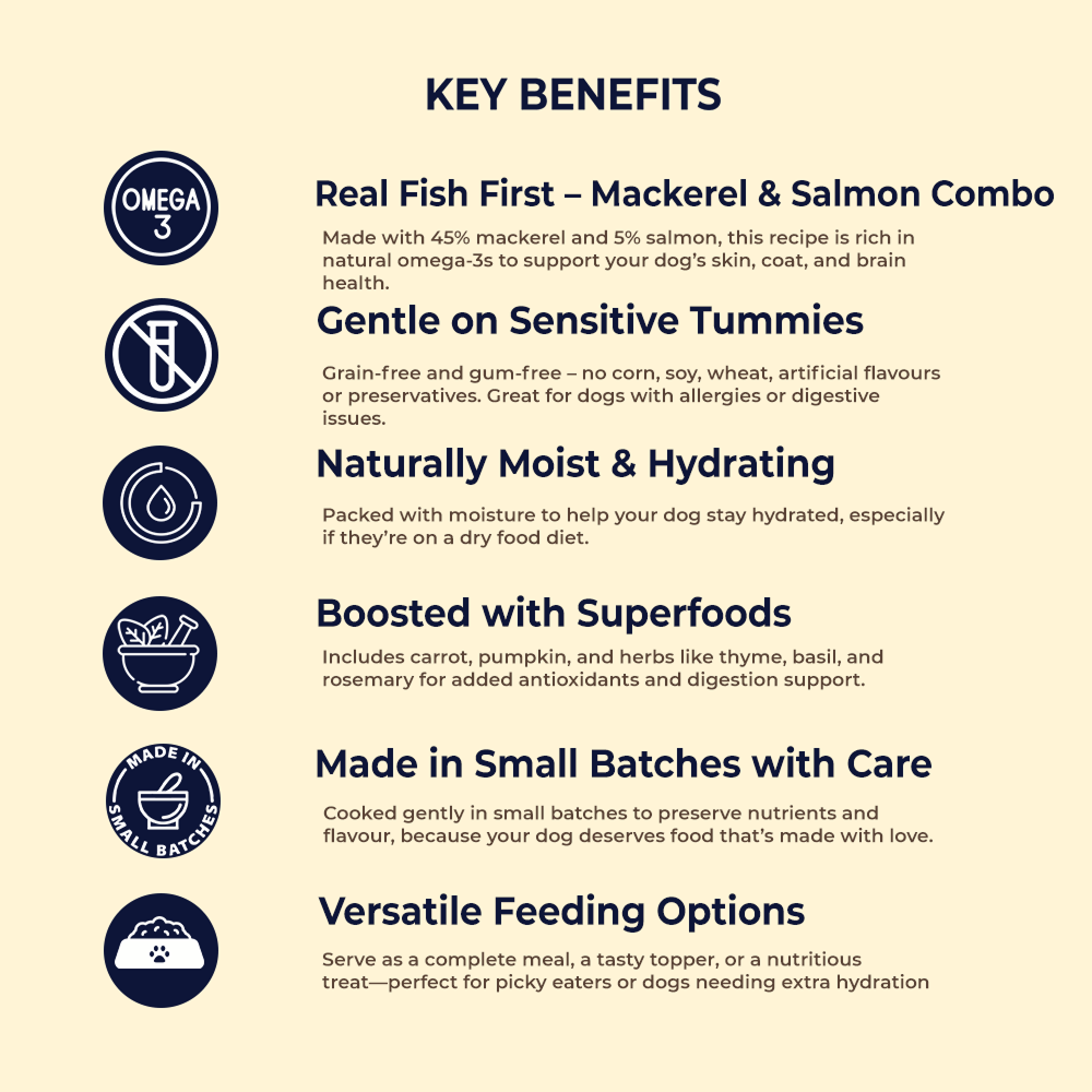 Bruno's Wild Essentials Mackerel with Salmon & Vegetables Dog Wet Food image 4