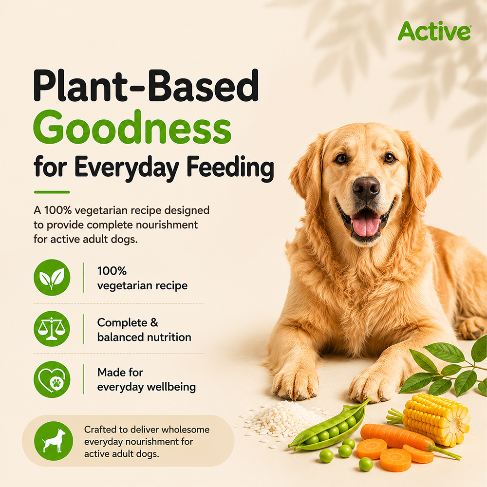 Active All Breed 100% Veg Dog Dry Food (Buy 1 Get 1) image 4
