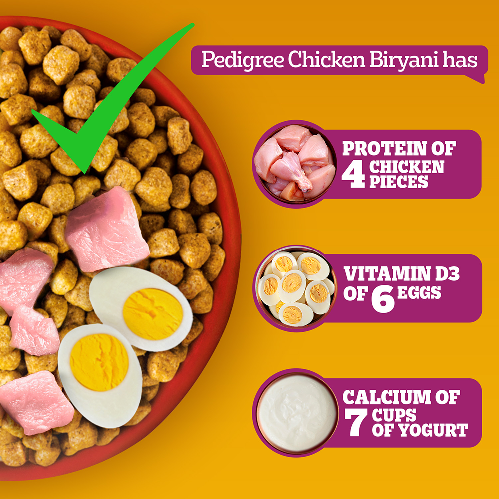 Pedigree Chicken Biryani Flavour Adult Dog Dry Food image 5