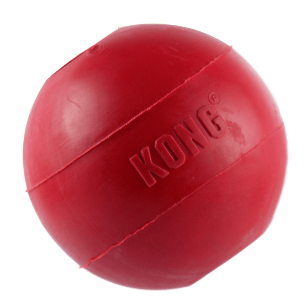 Kong Ball with Hole Toy for Dogs (Red) | For Aggressive Chewers image 4