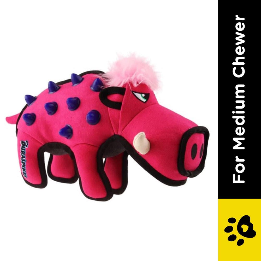 GiGwi Duraspikes Extra Durable Wild Boar Toy for Dogs (Rose) image 2