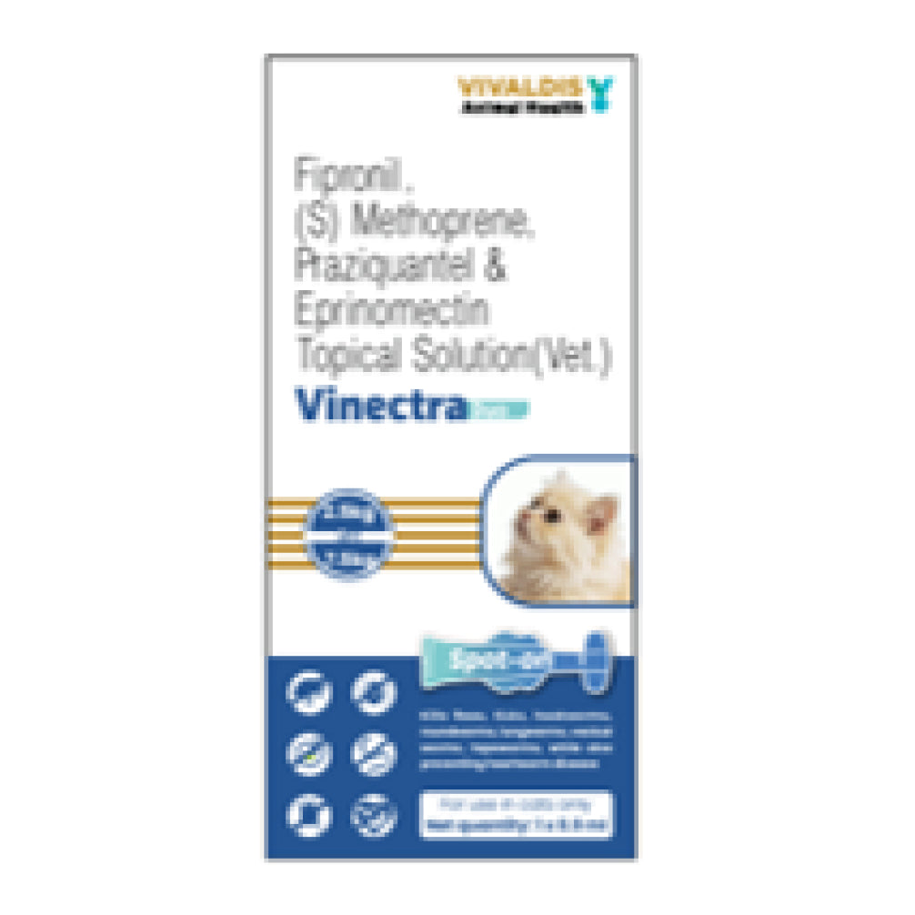 Vivaldis Vinectra Duo Spot On Anti Tick & Flea for Cats from 2.5 to 7.5kg