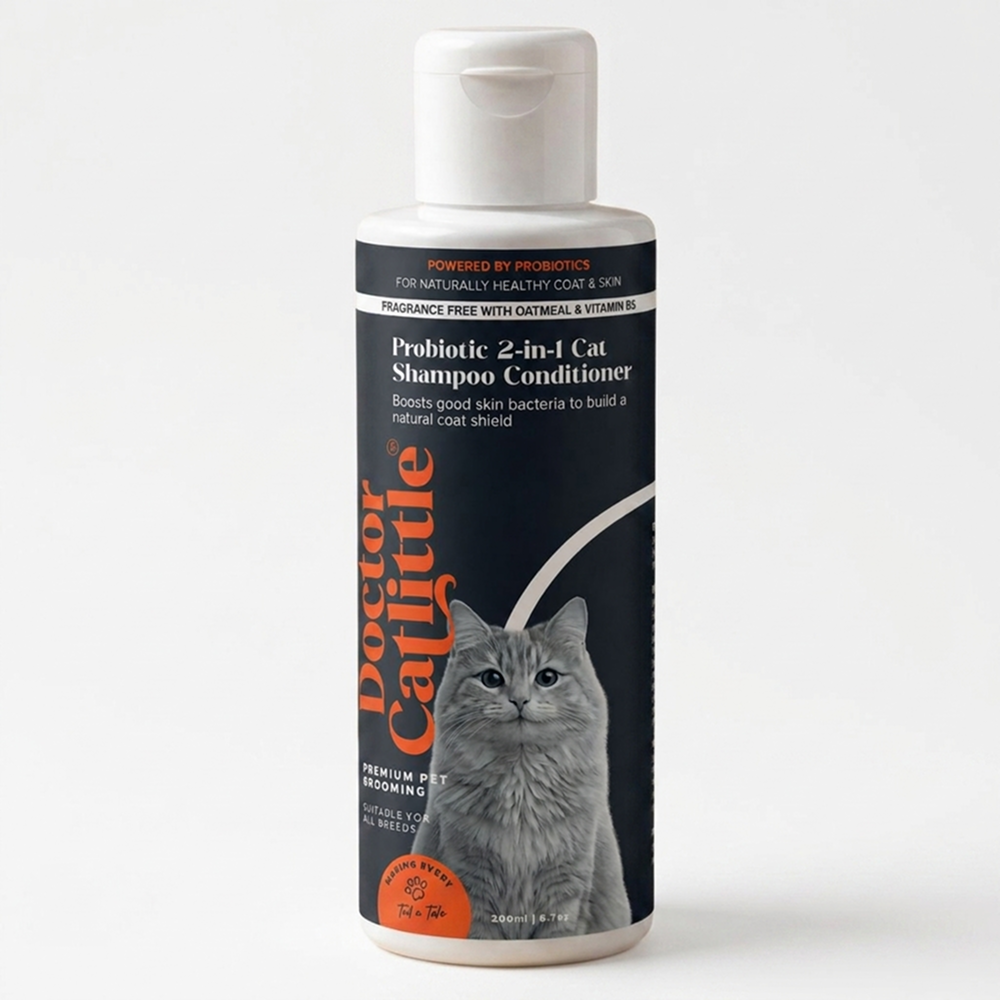 Doctor Catlittle Probiotic Cats 2 in 1 Shampoo Conditioner for Cats