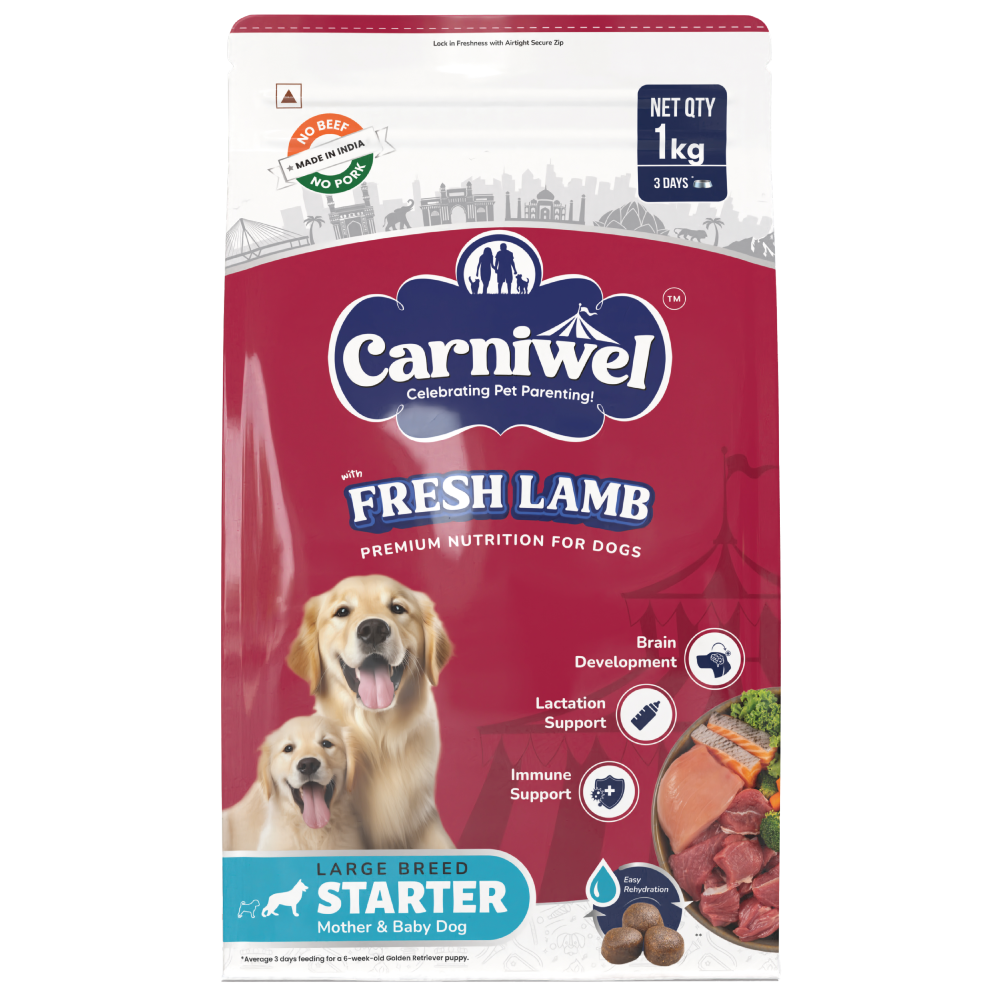 Carniwel Fresh Lamb Starter for Large Breed Mother and Baby Dog Dry Food image 8