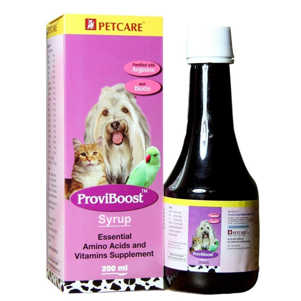 Petcare Provical Pet Calcium Syrup (200ml) and Proviboost Multivitamin Syrup (200ml) Combo for Dogs & Cats image 4