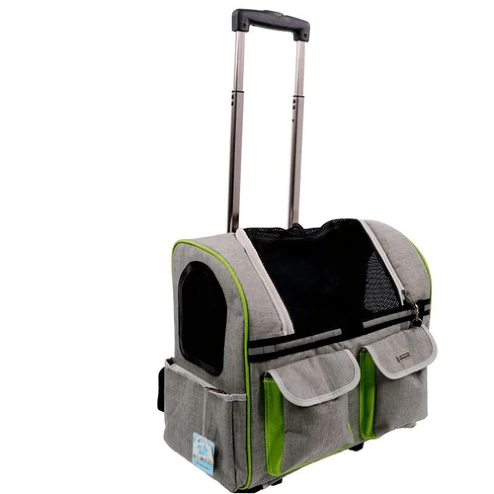 Emily Pets Rolling Carrier with Wheel for Dogs and Cats (Black) image 2