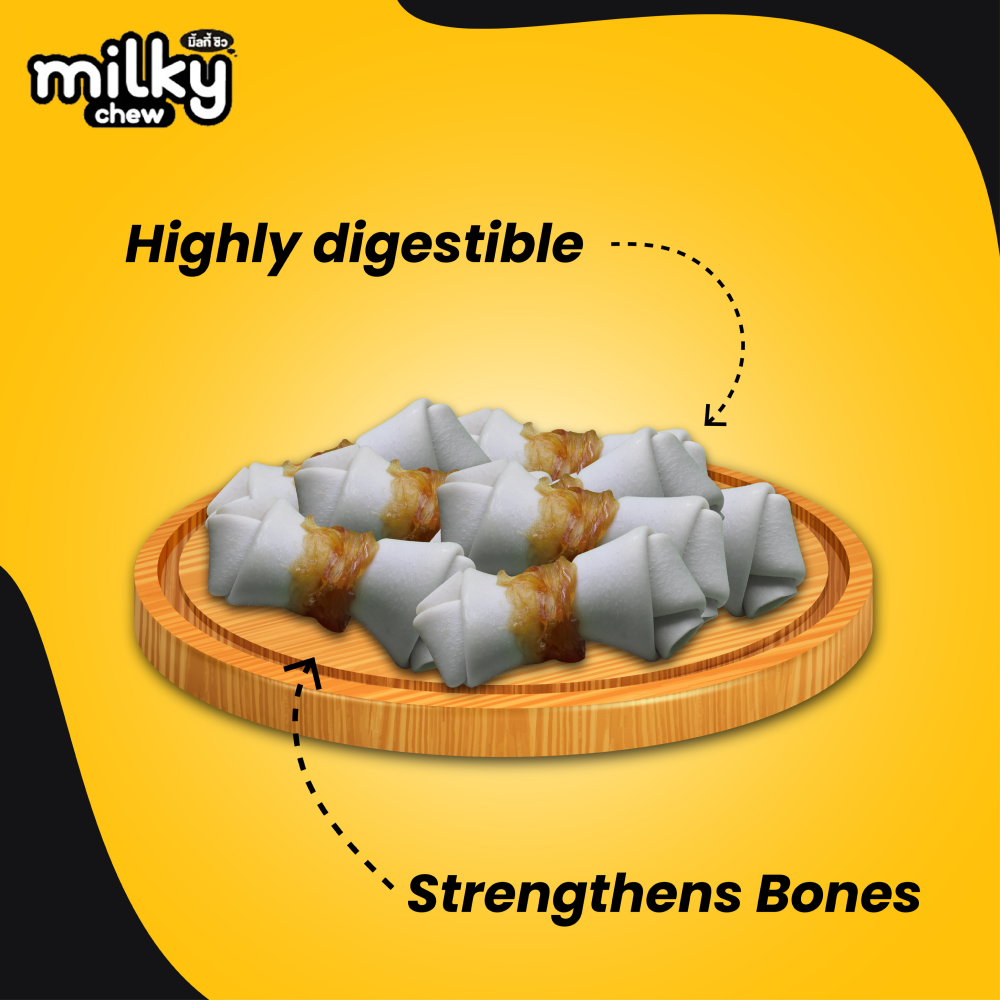 Dogaholic Milky Chew Cheese Chicken Bone Style image 5