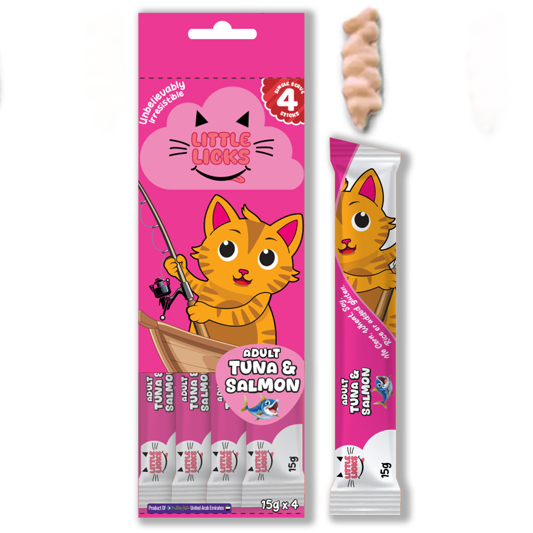 Smudges Little Licks Tuna and Salmon Creamy Bisque Adult Cat Treats
