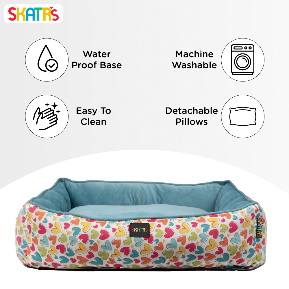 Skatrs Cozy Love Printed Lounge Bed for Dogs and Cats image 4