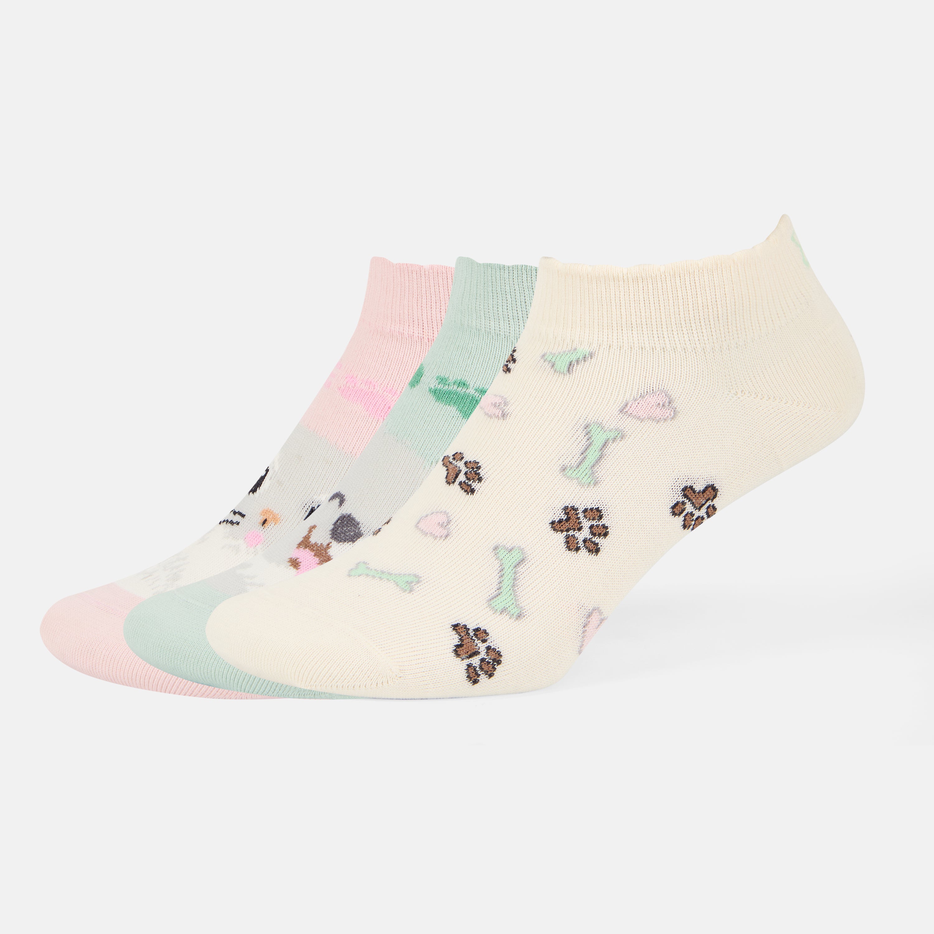 SocksXpress Limited Edition Pet Lover Themed Ankle Socks for Women (Pack of 3) image 4