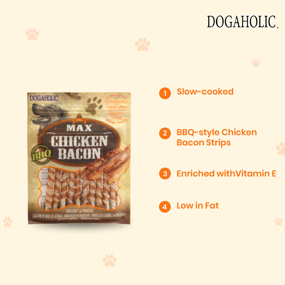 Dogaholic Max Barbeque Chicken Bacon Sticks Dog Treats image 4