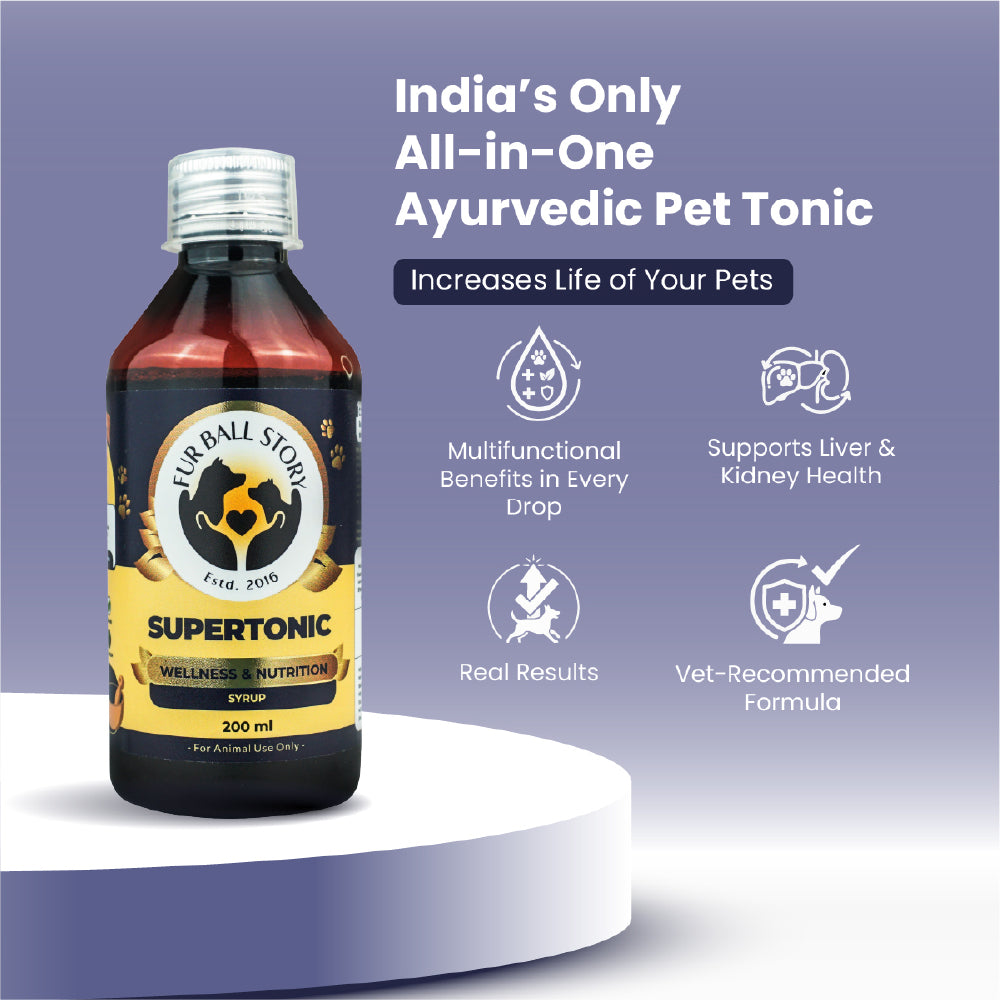 FurBall Story Supertonic Overall Wellness Syrup for Dogs and Cats image 3