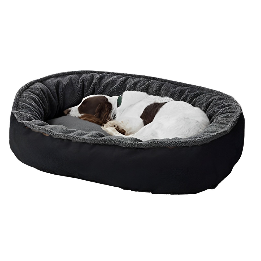 Fluffy's Kozi Pet Ultra Soft Ethnic Designer Polyster Filled Reversable Bed for Dogs and Cats (Black) image 2