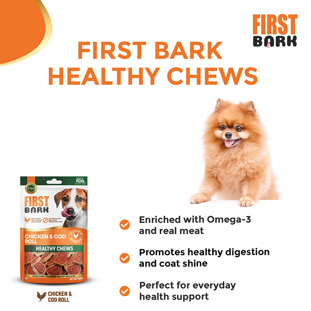 First Bark Chicken Cod Roll Dog Treats image 6