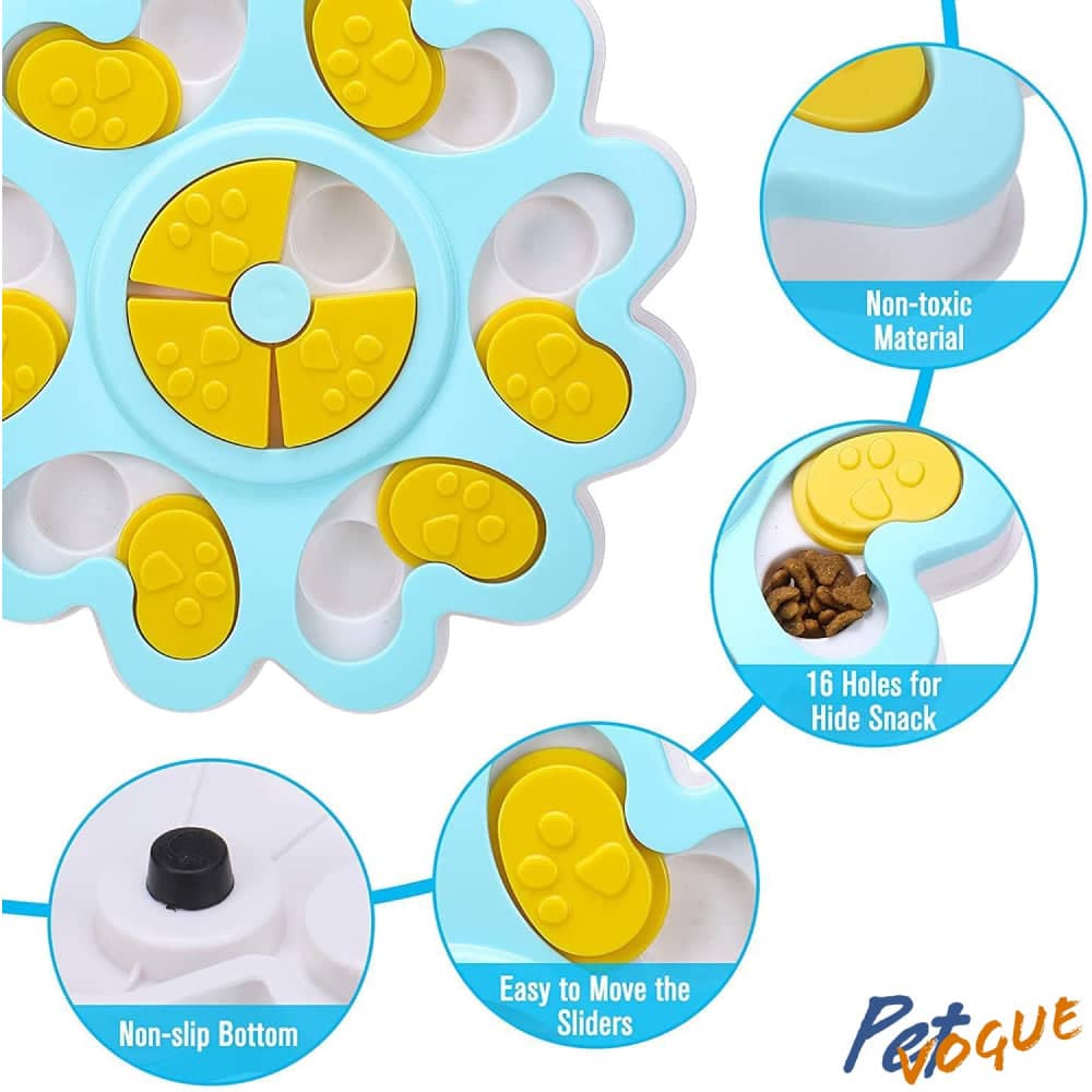 Pet Vogue Slow Feeder Flower Shaped Toy for Dogs and Cats (Blue) image 7