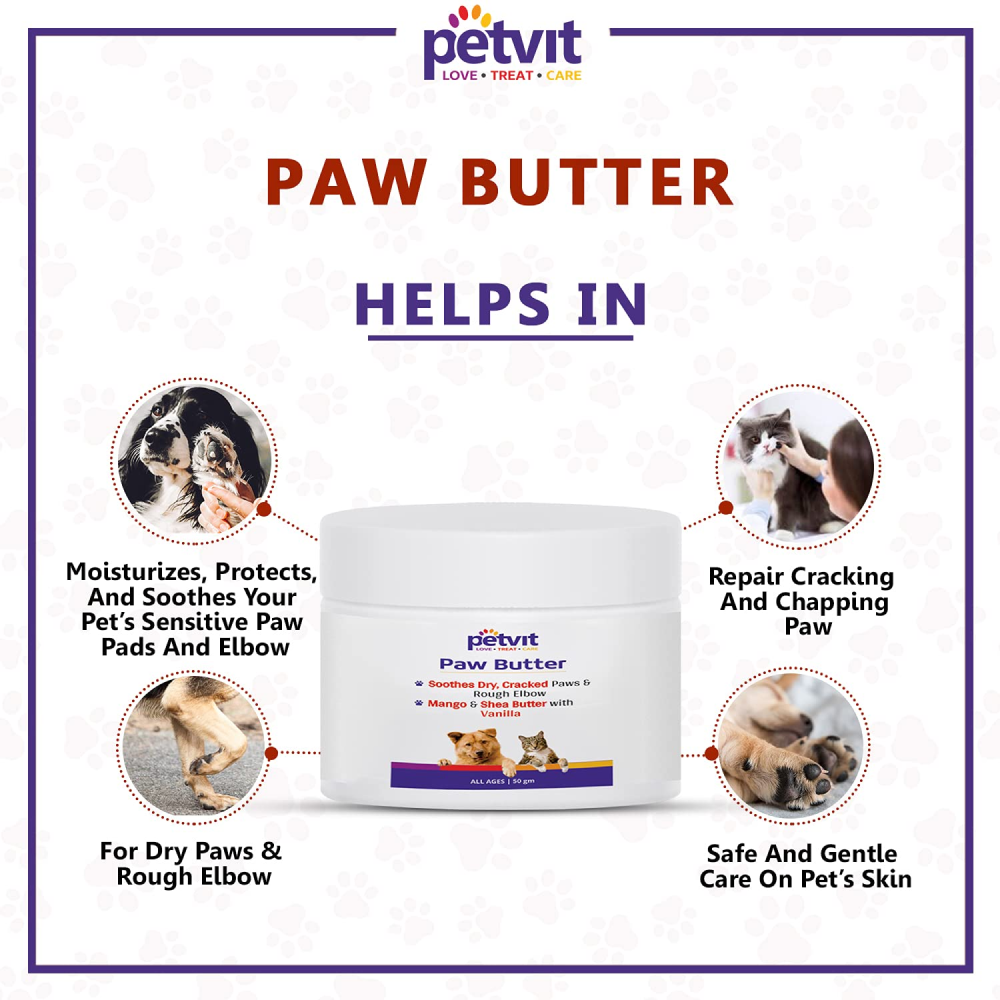 Petvit Mango Shea Butter & Lemon Grass Oil Paw Butter for Dogs and Cats image 2