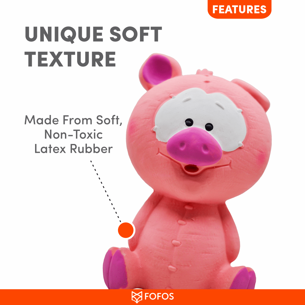 Barkbutler x Fofos Latex Bi Small Pig Toy for Dogs image 7