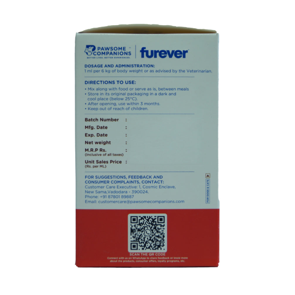Pawsome Companion Furever Salmon Oil for Dogs & Cats 500ml image 7